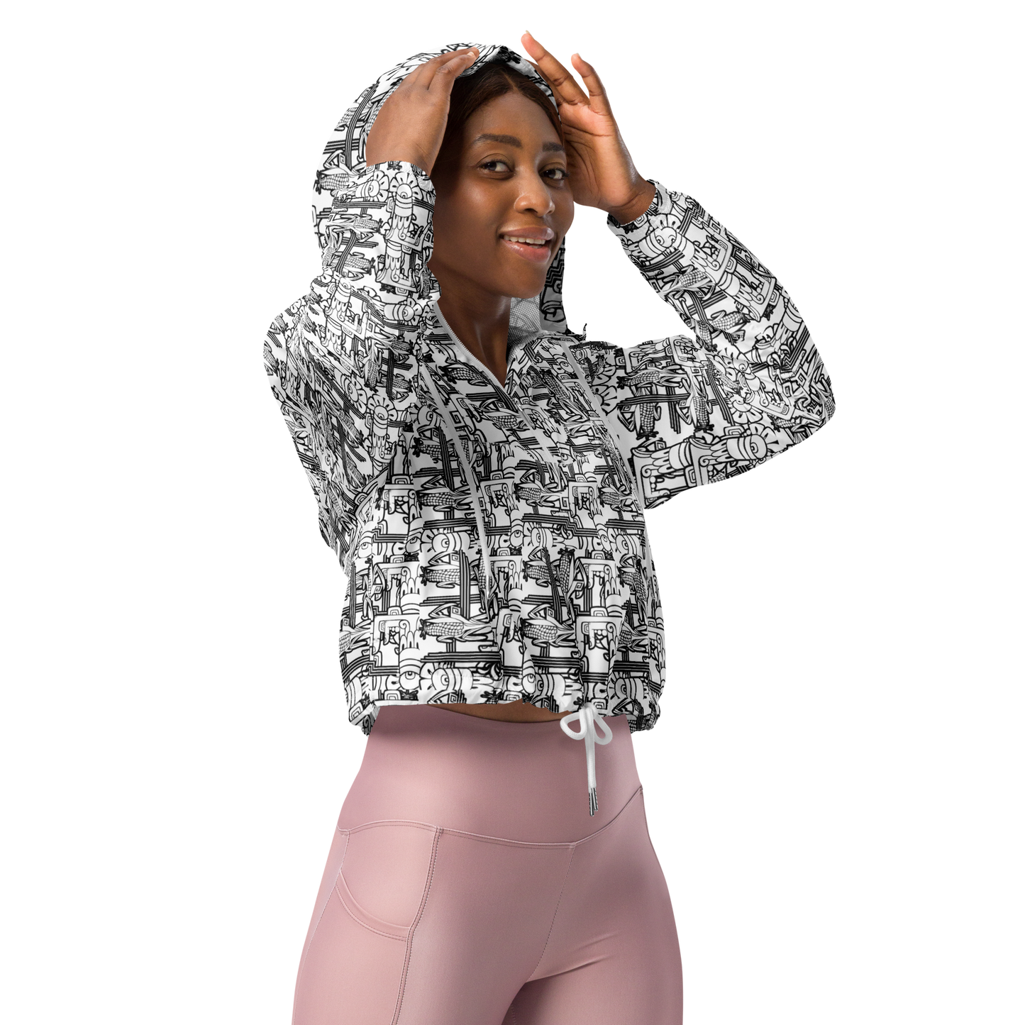 "MAIZ" Women’s Cropped Windbreaker