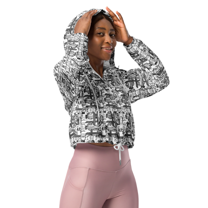 "MAIZ" Women’s Cropped Windbreaker