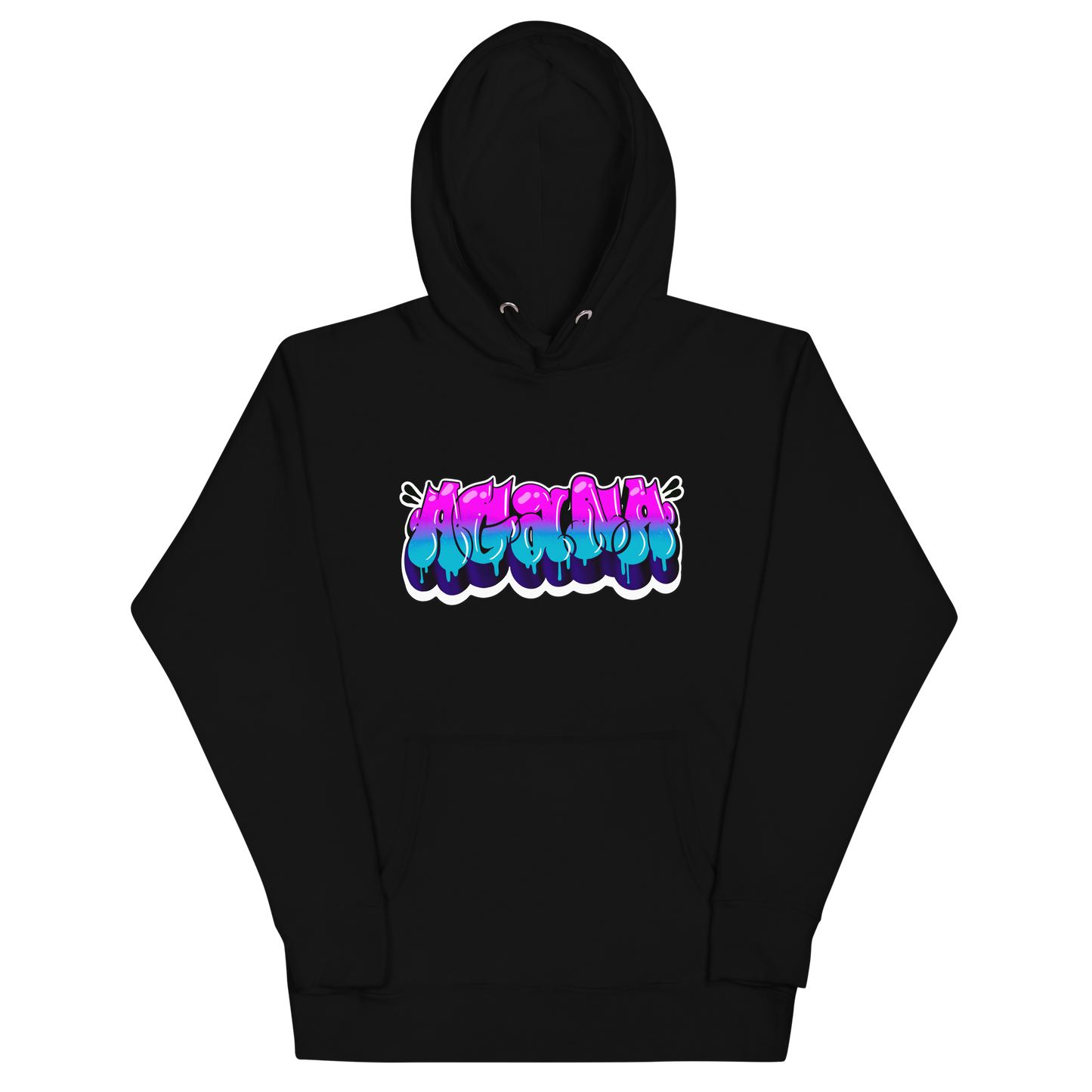 "AGANA BUBBLE DRIP" Unisex Hoodie WHT