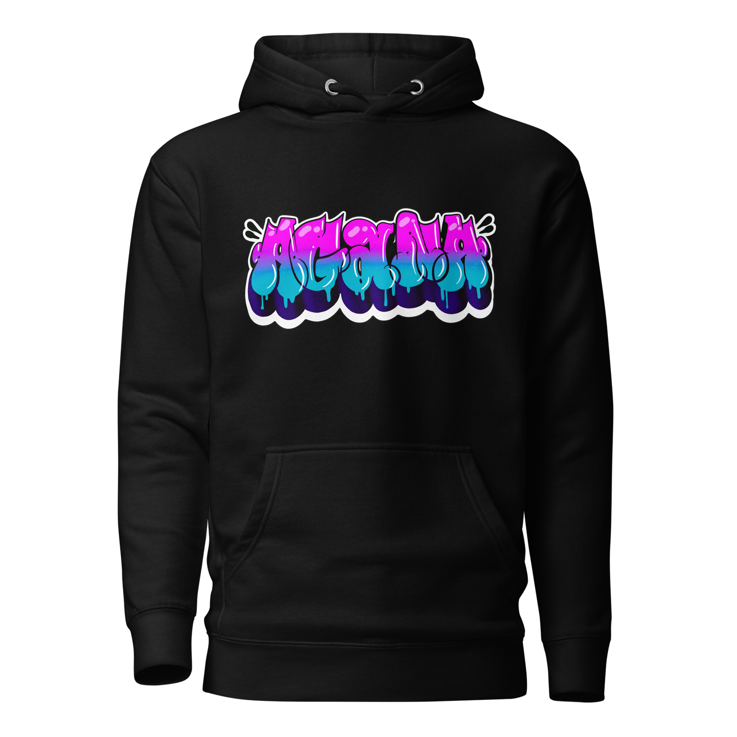 "AGANA BUBBLE DRIP" Unisex Hoodie WHT