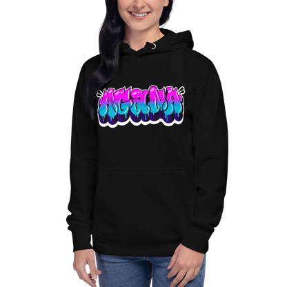 "AGANA BUBBLE DRIP" Unisex Hoodie WHT