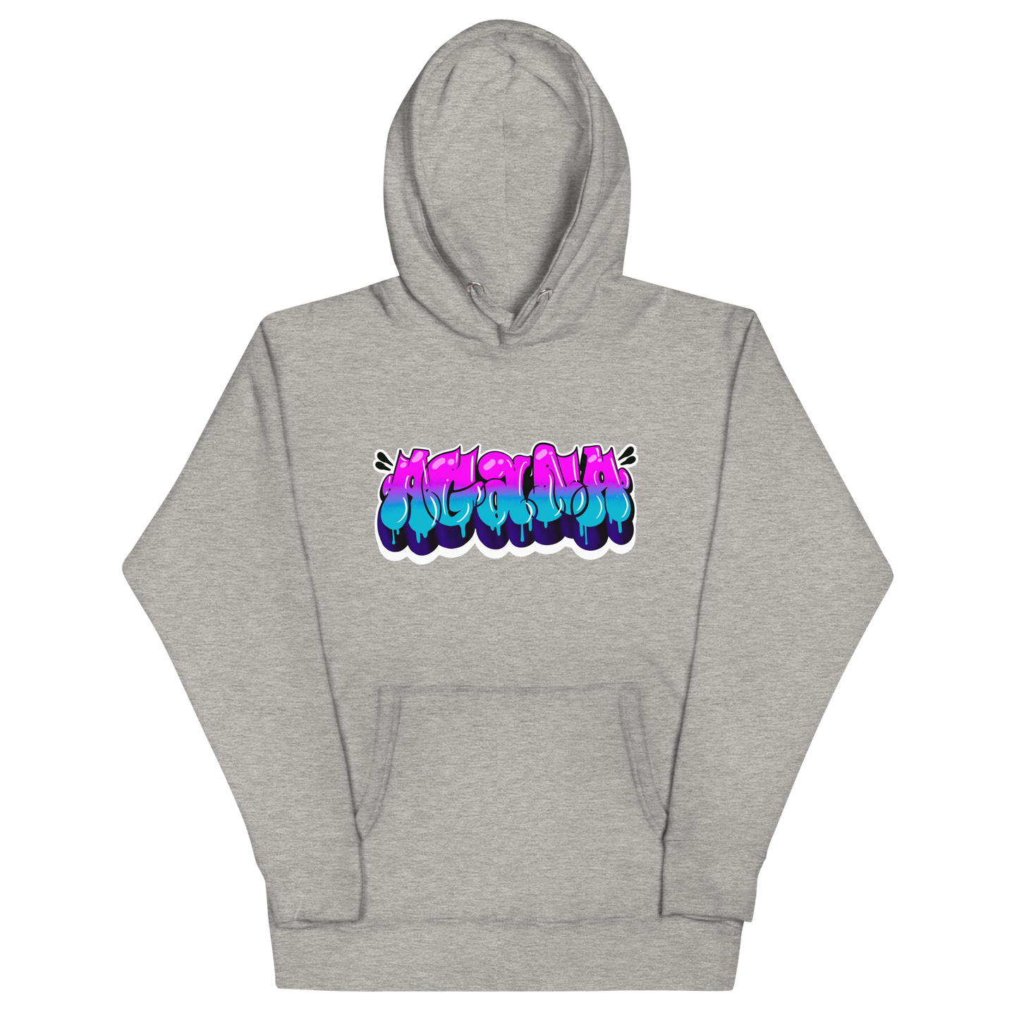 "AGANA BUBBLE DRIP" Unisex Hoodie WHT