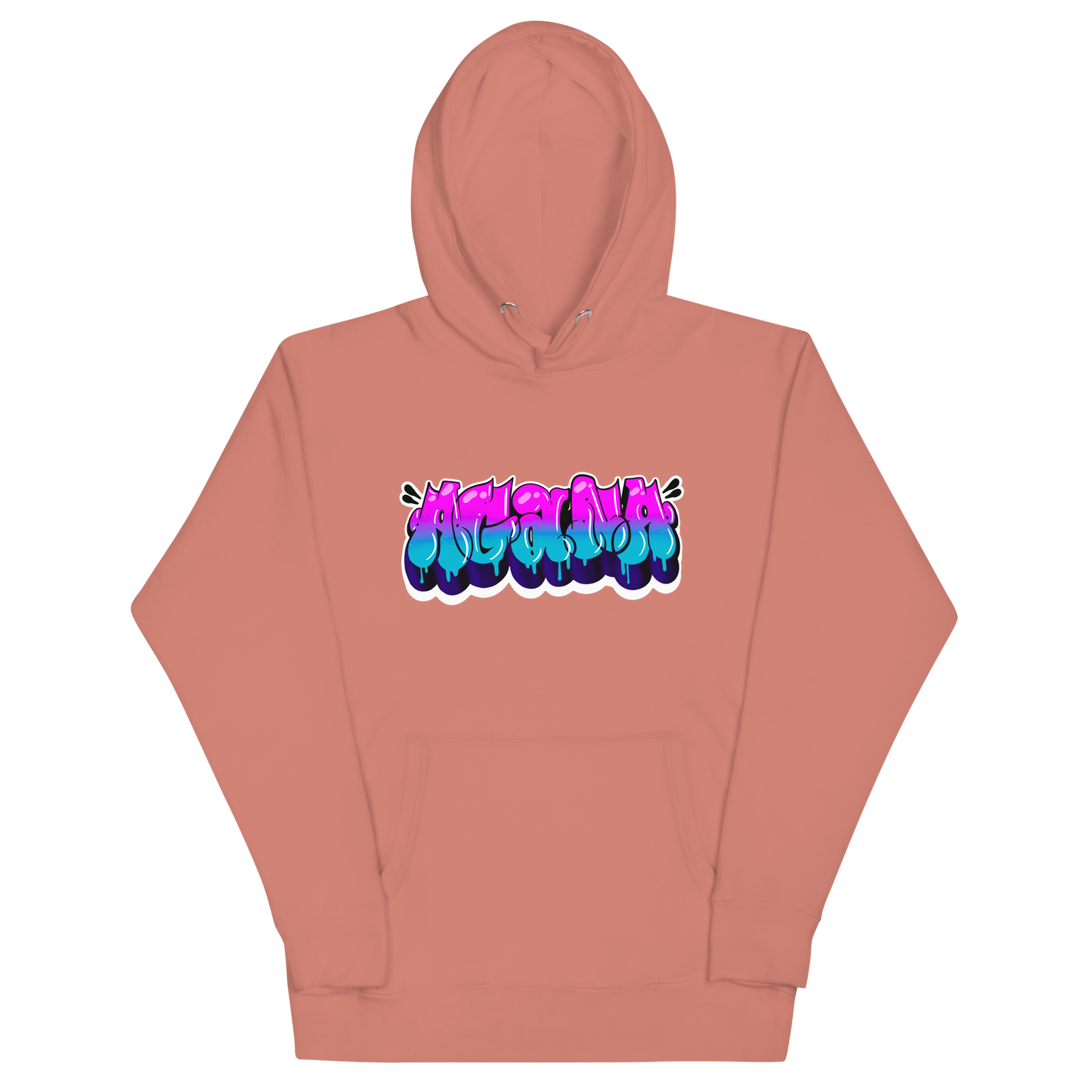 "AGANA BUBBLE DRIP" Unisex Hoodie WHT