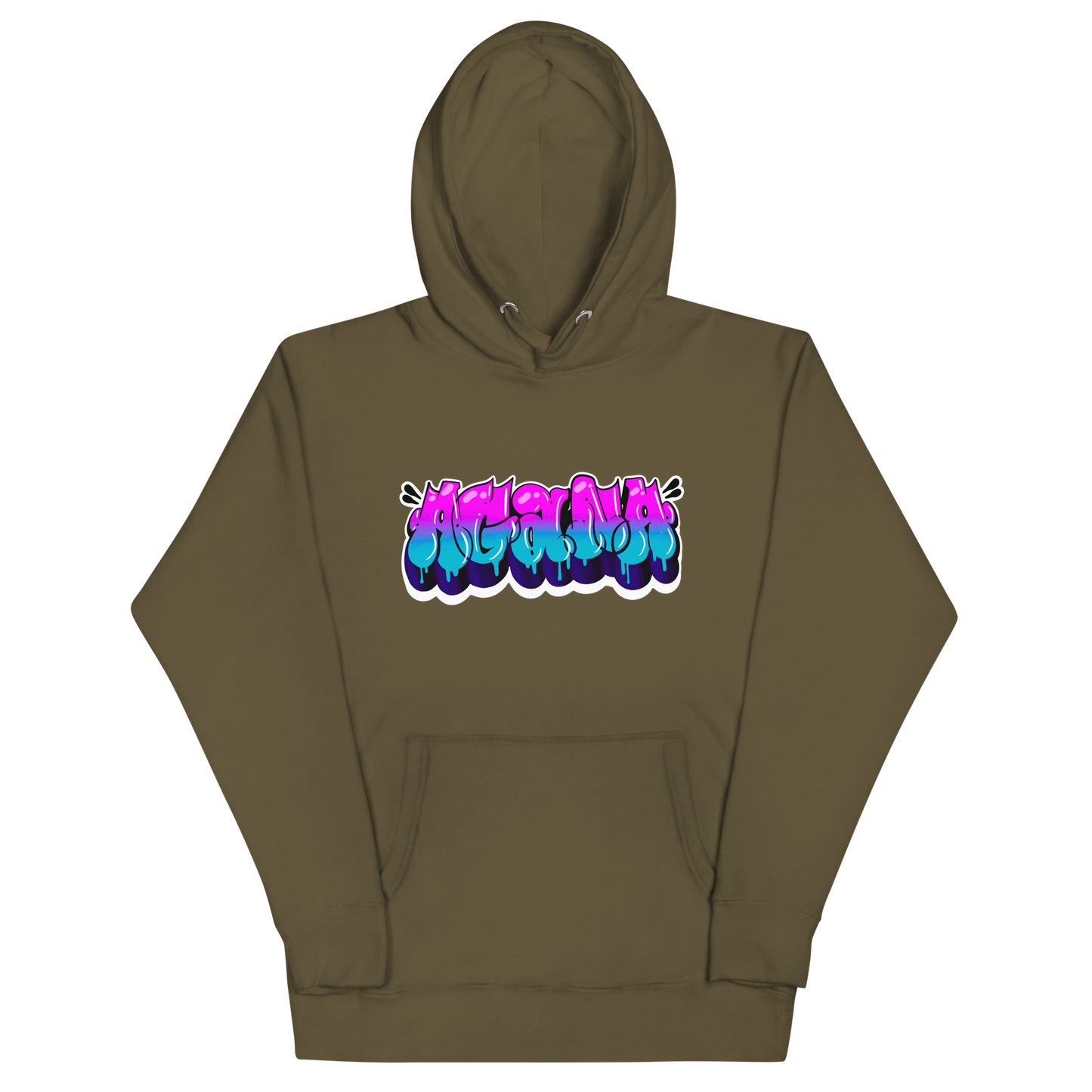 "AGANA BUBBLE DRIP" Unisex Hoodie WHT