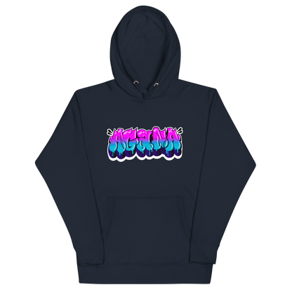 "AGANA BUBBLE DRIP" Unisex Hoodie WHT