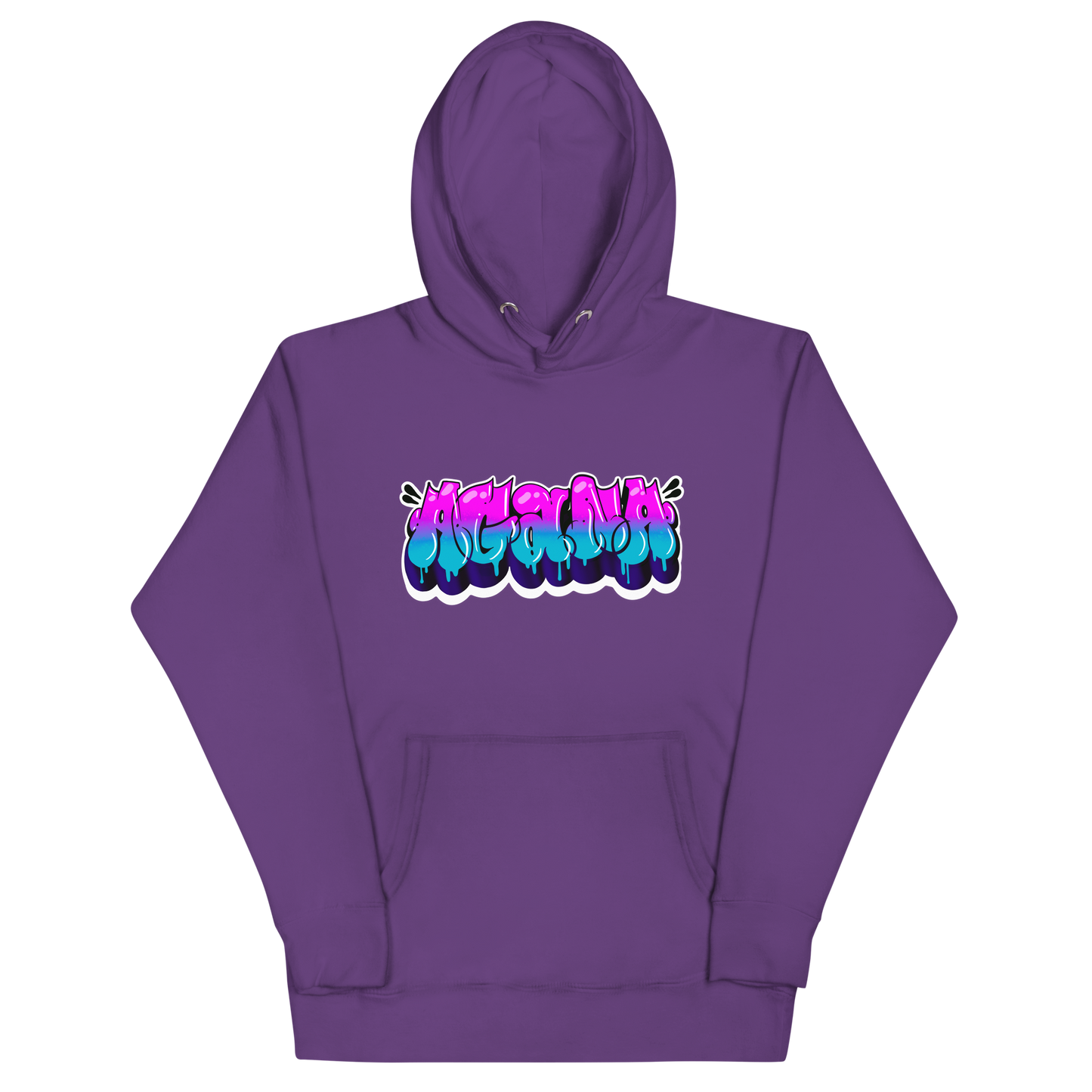 "AGANA BUBBLE DRIP" Unisex Hoodie WHT