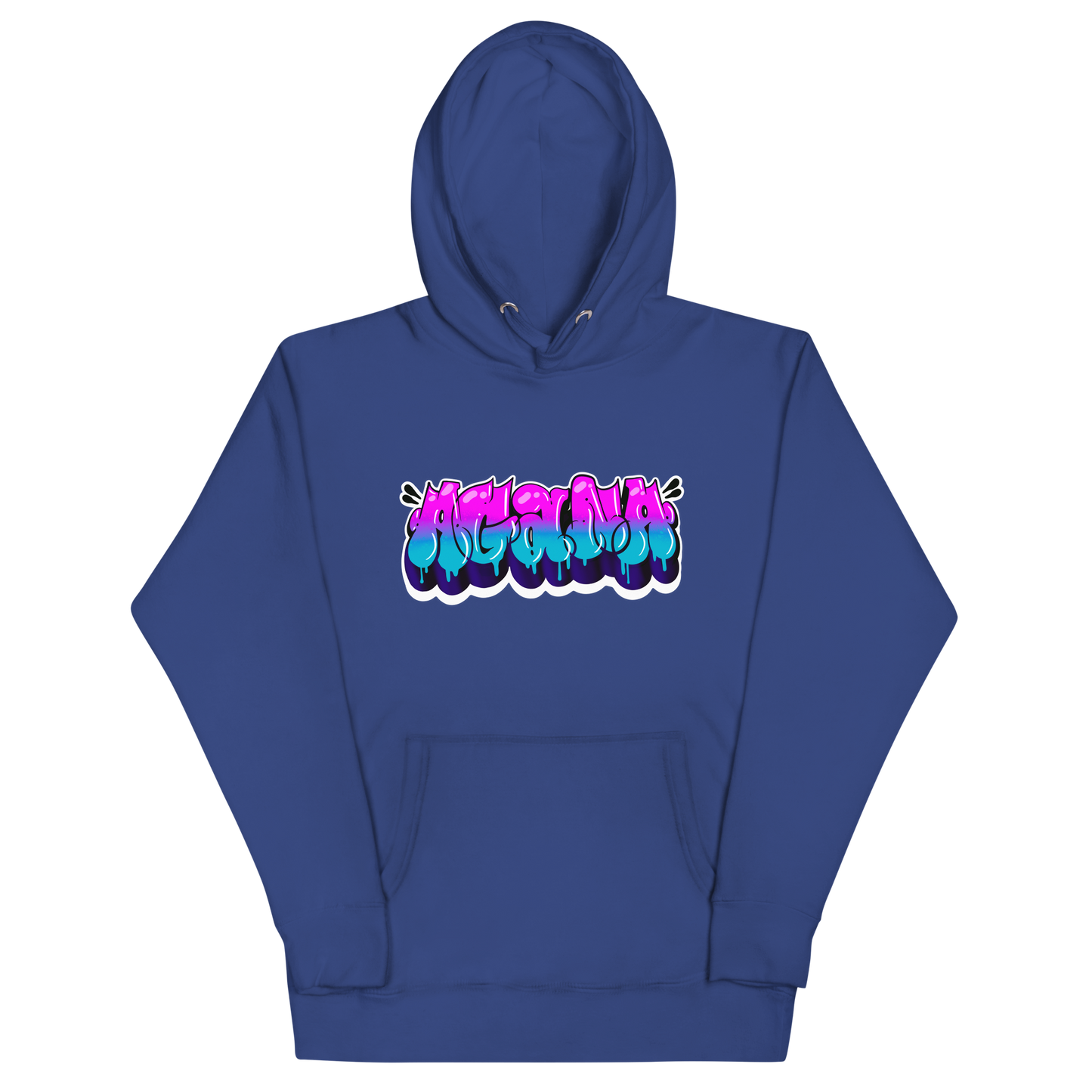 "AGANA BUBBLE DRIP" Unisex Hoodie WHT