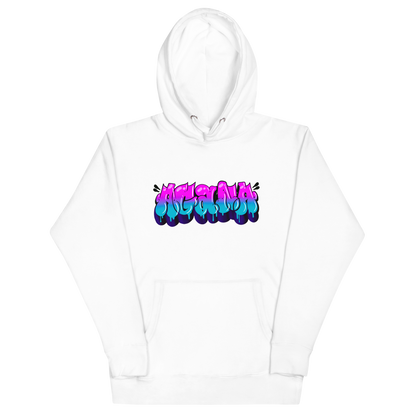 "AGANA BUBBLE DRIP" Unisex Hoodie WHT