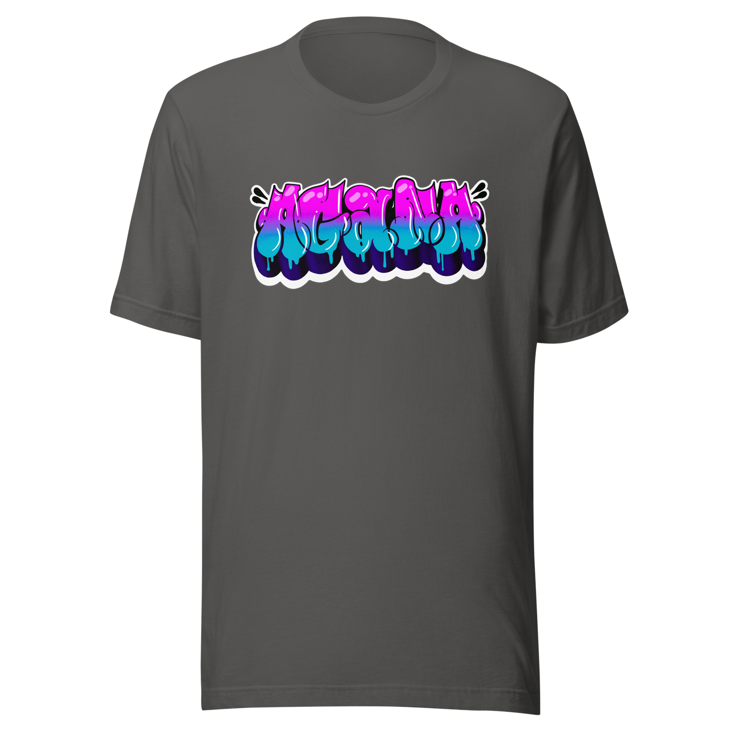 "AGANA BUBBLE DRIP" Unisex T-shirt WHT