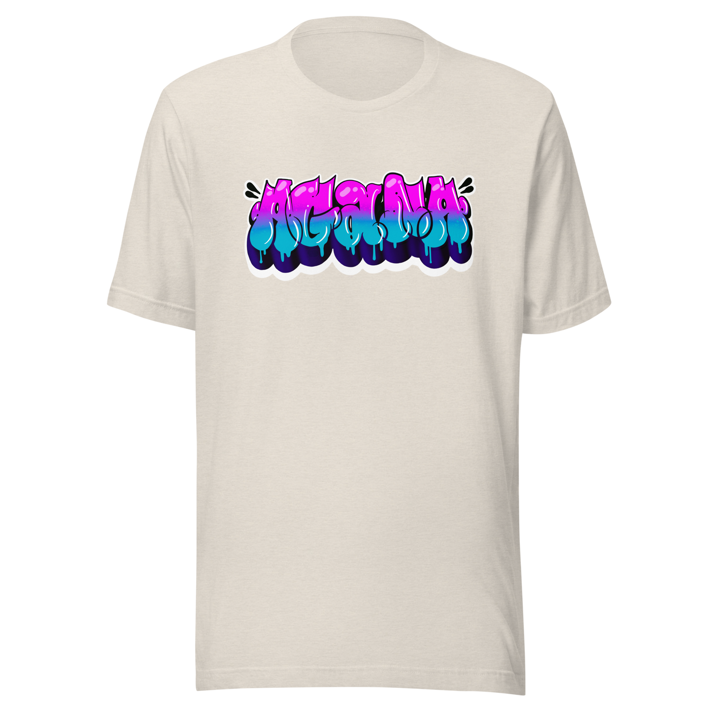 "AGANA BUBBLE DRIP" Unisex T-shirt WHT