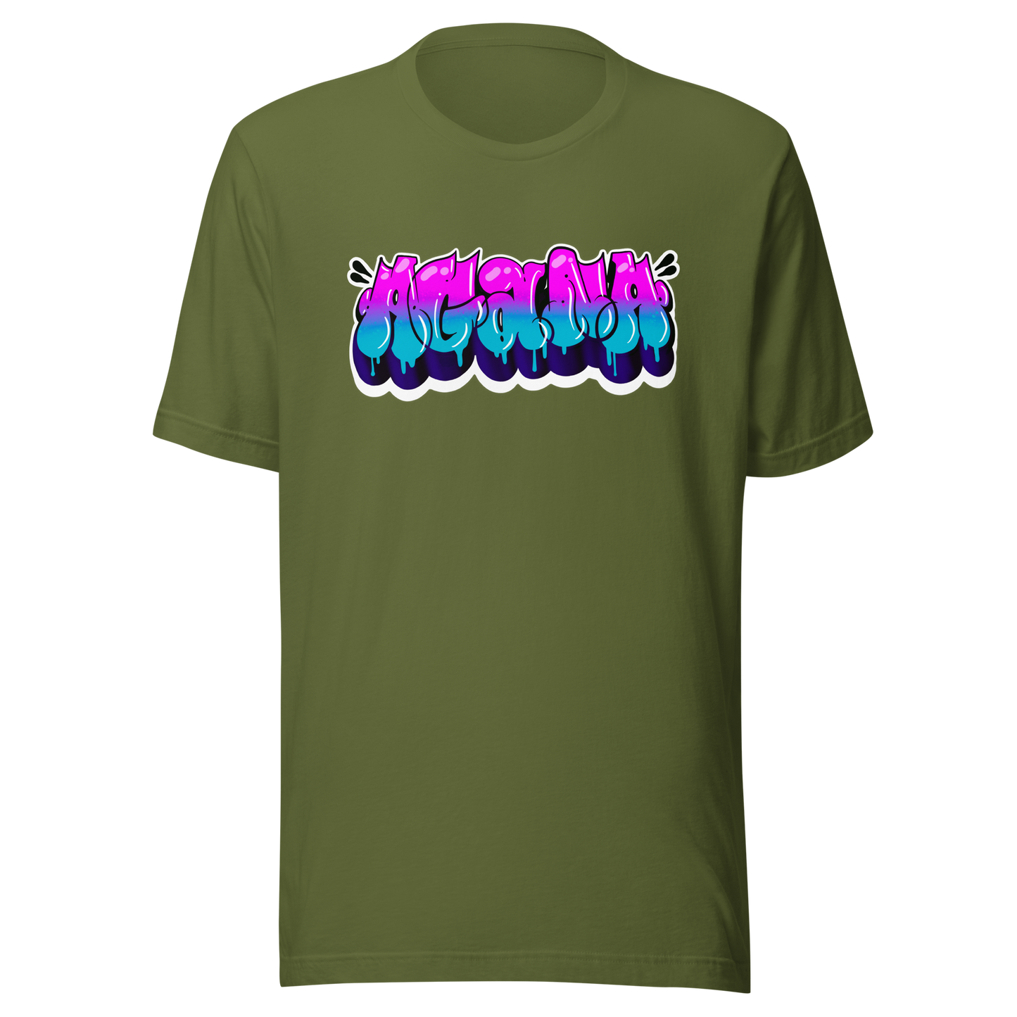 "AGANA BUBBLE DRIP" Unisex T-shirt WHT