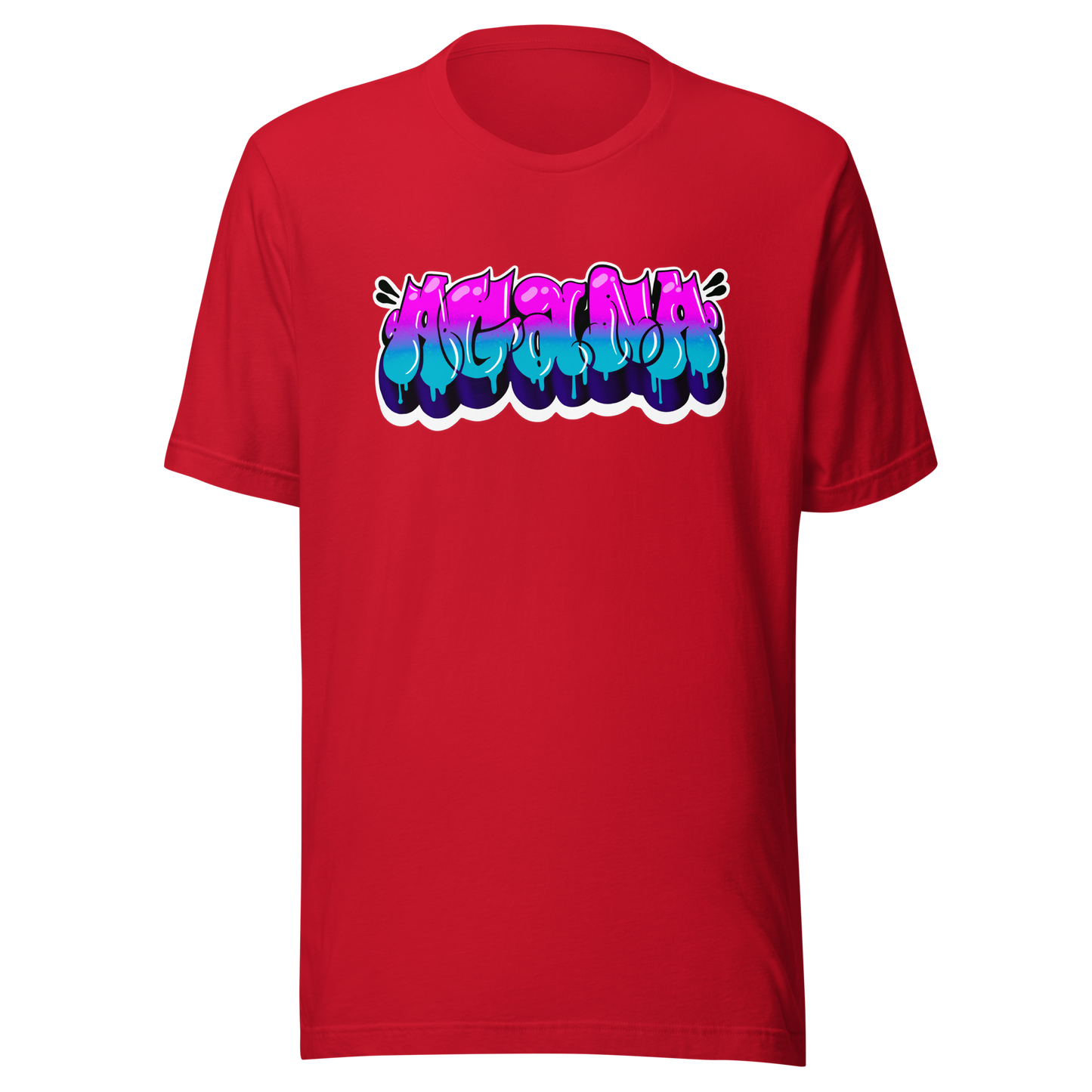 "AGANA BUBBLE DRIP" Unisex T-shirt WHT