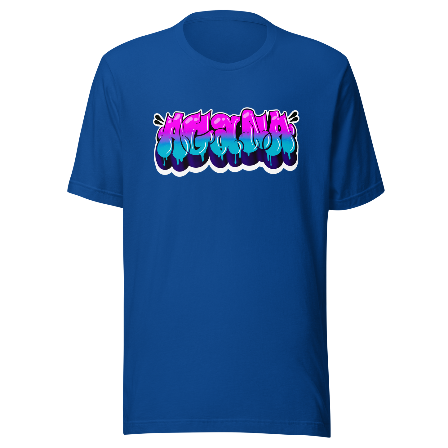 "AGANA BUBBLE DRIP" Unisex T-shirt WHT